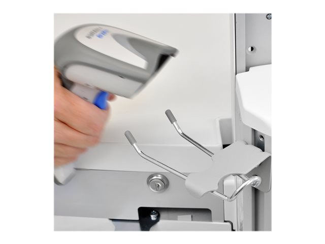 Ergotron - Mounting component (holder, T-slot bracket) - for barcode scanner - steel, aluminium - cart mountable - for StyleView, StyleView Telepresence, TeachWell LCD Mobile Digital Platform