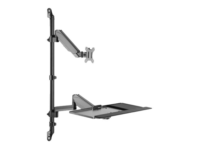 Sit-Stand Workstation wall single mount black max load capacity: 1-8 kg max Screen Size: 17in-32in