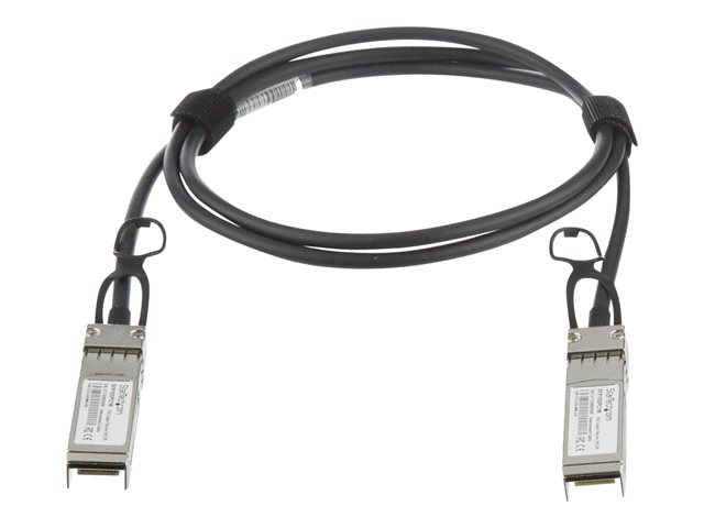 StarTech.com MSA Uncoded Compatible 1m 10G SFP+ to SFP+ Direct Attach Breakout Cable Twinax, 10 GbE SFP+ Copper DAC 10 Gbps Low Power Passive Transceiver Module DAC, 10GE Breakout Cable - Lifetime Warranty (SFP10GPC1M) - 10GBase direct attach cable -