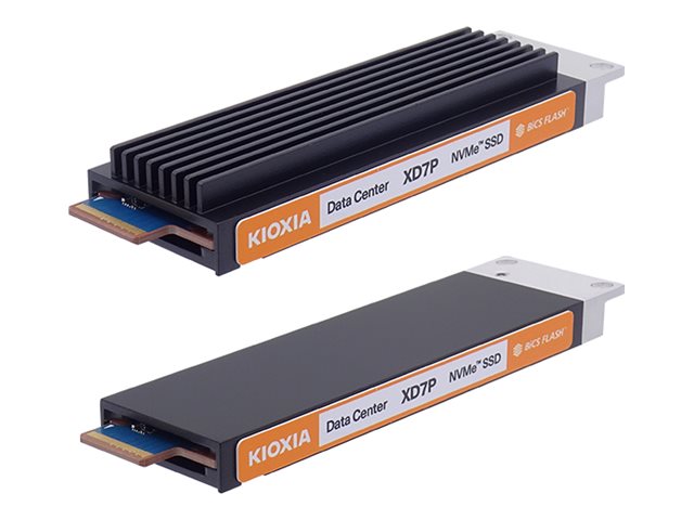 KIOXIA XD7P Series - SSD - encrypted - 7680 GB - internal - E1.S 9.5mm - PCI Express 5.0 (NVMe) - Self-Encrypting Drive (SED)