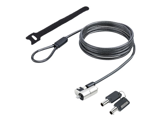 StarTech.com Nano Laptop Cable Lock, 6ft (2m), Anti-Theft Keyed Lock, Security Cable Locks Nano Slot Computers, For HP EliteBook/Lenovo ThinkPad X1/2-1 Laptops, Cut-Resistant Steel Cable Lock For Laptop (NANOK-LAPTOP-LOCK) - Security cable lock - sil
