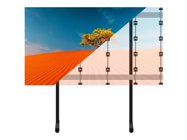 B-TECH System X BT93INFWP-S-5X5 - Stand - open frame - for 5x5 dvLED video wall - black with black column - floor-standing