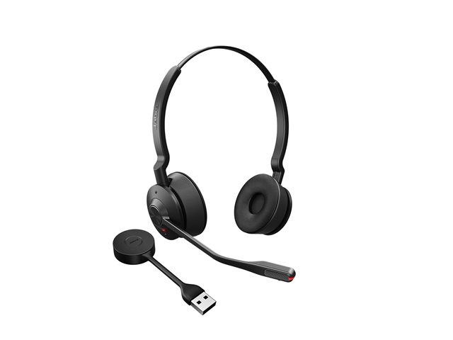 Jabra Engage 55 SE Stereo (Low Power) - Headset - on-ear - DECT - wireless - USB-A via DECT adapter - UC certified