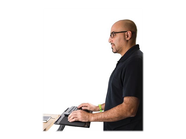 StarTech.com Under Desk Keyboard Tray, Full Motion & Height Adjustable Keyboard and Mouse Tray, 10\" x 26\" Platform, Ergonomic Sliding Computer Keyboard Holder with Mouse Pad & Wrist Rest - Desk Mount Keyboard Tray - Keyboard/mouse tray - under-desk mountable - black