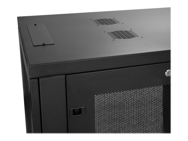 StarTech.com 18U Server Rack Cabinet, 4-Post Adjustable Depth (2\" to 30\") Network Equipment Rack Enclosure w/Casters/Cable Management/Shelf/Locking Dell PowerEdge, HP ProLiant ThinkServer - 18U Rack Cabinet (RK1833BKM) - Rack cabinet - 18U - 31\"
