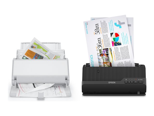 Epson ES-C320W - Sheetfed scanner - Duplex - A4/Legal - 600 dpi x 600 dpi - ADF (20 sheets) - up to 3500 scans per day - USB 2.0, Wi-Fi(n)