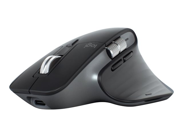 Logitech Master Series MX Master 3S for Mac - Mouse - ergonomic - optical - 7 buttons - wireless - 2.4 GHz, Bluetooth - space grey - for Apple MacBook