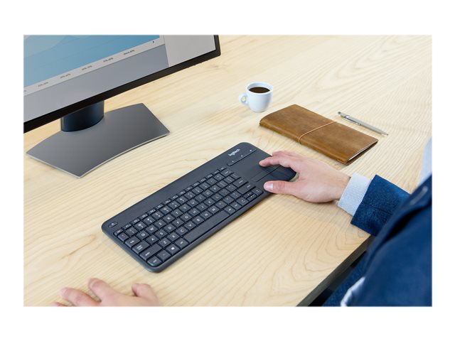 Logitech® Wireless Touch Keyboard K400 Plus - DARK - SWISS