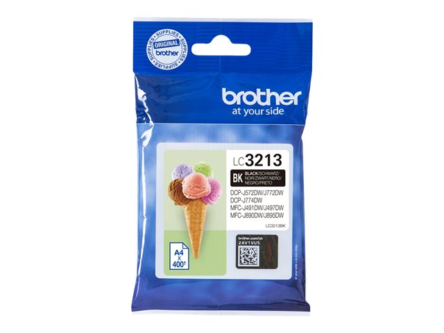 Brother LC3213BK - Black - original - ink cartridge - for Brother DCP-J572, DCP-J772, DCP-J774, MFC-J890, MFC-J895