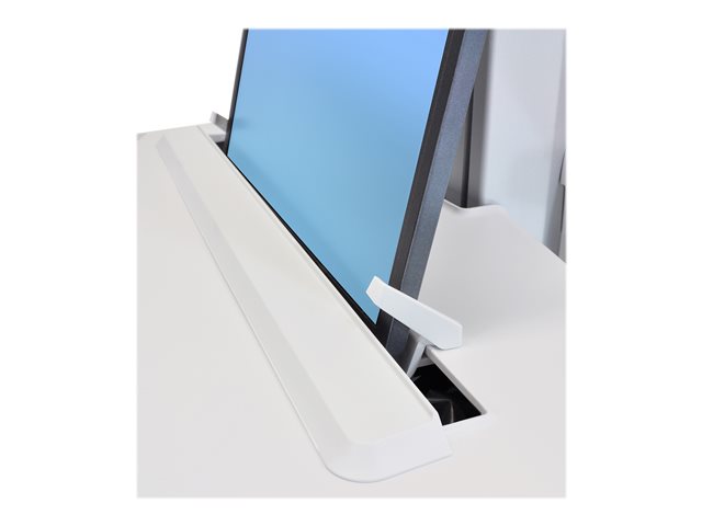 Ergotron StyleView EMR Laptop Cart, LiFe Powered - Cart - for notebook / PC equipment - lockable - medical - plastic, aluminium, zinc-plated steel - grey, white, polished aluminium - screen size: up to 17.3\" - output: AC 230 V