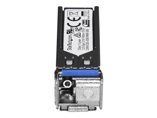StarTech.com Juniper SFP-GE10KT13R14 Compatible SFP Module, 1000BASE-BX-U, 1 Gigabit Ethernet Bi-Directional (BiDi) Fiber Single Strand SFP, LC 10km, Mini GBIC Transceiver SFP, Upstream - Lifetime Warranty (SFPGE10KT3R4) - SFP (mini-GBIC) transceiver module (equivalent to: Juniper SFP-GE10KT13R14) - GigE - 1000Base-BX10-U - LC single-mode - up to 10 km - 1310 (TX) / 1490 (RX) nm