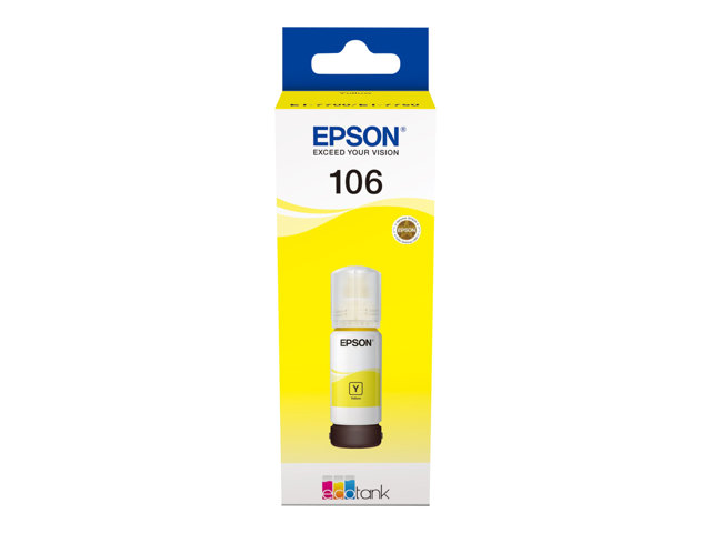 Epson 106 - 70 ml - yellow - original - ink tank - for EcoTank ET-7700, ET-7750, L7160, L7180, Expression Premium ET-7700, ET-7750