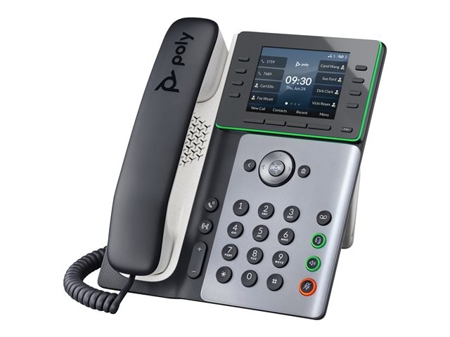 Poly Edge E350 IP Phone and PoE-enabled - Replaces Poly SKU 2200-87010-025