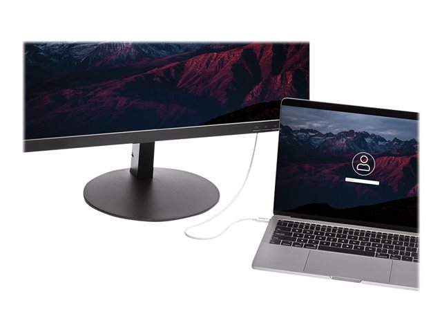 StarTech.com 1.6ft (50cm) Thunderbolt 3 Cable, 40Gbps, 100W PD, 4K/5K Video, Thunderbolt-Certified, Compatible w/ TB4/USB 3.2/DisplayPort - Thunderbolt cable - 24 pin USB-C (M) to 24 pin USB-C (M) - USB 3.1 Gen 2 / Thunderbolt 3 / DisplayPort 1.2 - 50 cm - 4K support - white - for P/N: CDP2HDUACP, CDP2HDUACPW, PEXUSB321C, TB33A1C