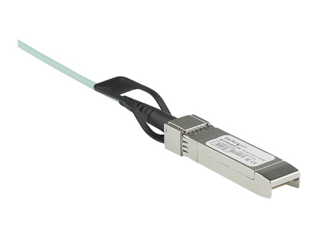 StarTech.com Dell EMC AOC-SFP-10G-3M Compatible 3m/9.84ft 10G SFP+ to SFP+ AOC Cable, 10GbE SFP+ Active Optical Fiber, 10Gbps SFP Plus/Mini GBIC/Transceiver Module Cable, Mini GBIC Cable - Lifetime Warranty (AOCSFP10G3ME) - Ethernet 10GBase cable - SFP+ (P) latched to SFP+ (P) latched - 3 m - fibre optic - Active Optical Cable (AOC)