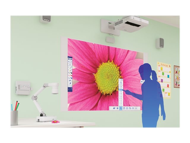 Epson EB-695Wi - 3LCD projector - 3500 lumens (white) - 3500 lumens (colour) - WXGA (1280 x 800) - 16:10 - 720p - LAN - grey, white