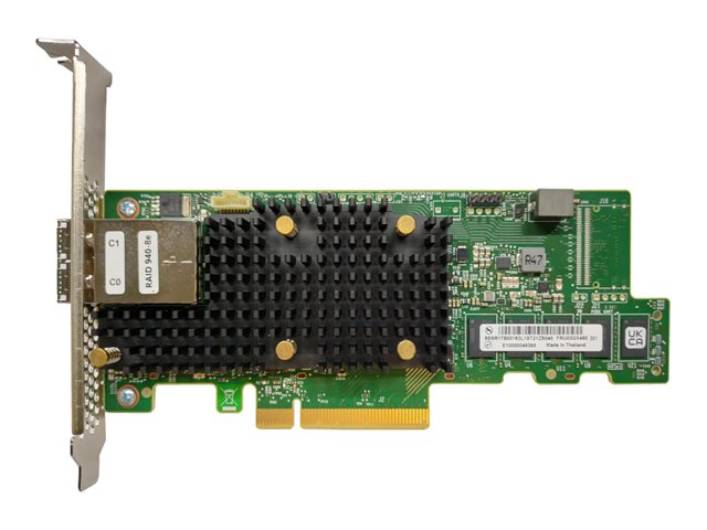 Lenovo ThinkSystem 940-8e - Storage controller (RAID) - 8 Channel - SATA / SAS 12Gb/s - RAID RAID 0, 1, 5, 6, 10, 50, JBOD, 60 - PCIe 4.0 x8 - for ThinkSystem SR630 V2, SR645, SR650 V2, SR665, SR670 V2, SR850 V2, SR860 V2, ST650 V2