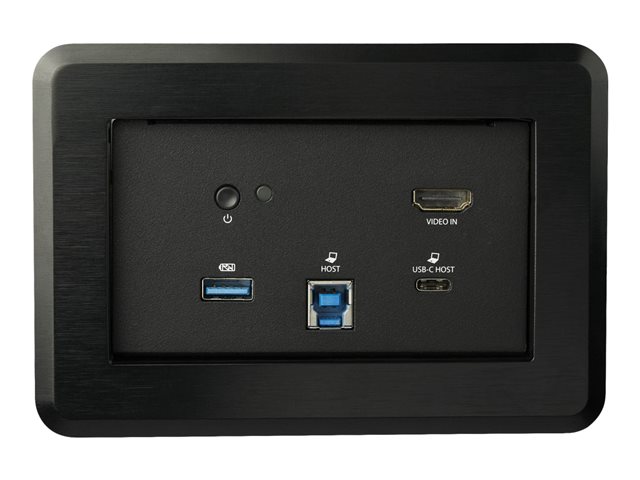 StarTech.com Single-Module Conference Table Connectivity Box-Customizable - Mounting plate - black