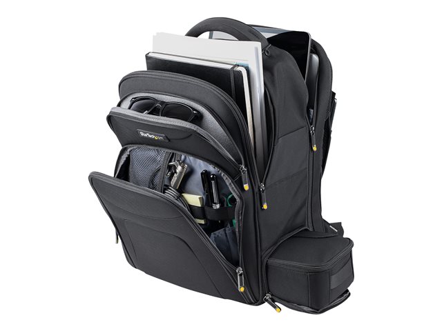 StarTech.com 17.3\" Laptop Backpack with Removable Accessory Organizer Case - Professional IT Tech Backpack for Work/Travel/Commute - Ergonomic Computer Bag - Durable Ballistic Nylon - Notebook/Tablet Pockets - Notebook carrying backpack - 17.3\"