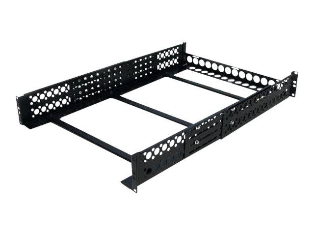 StarTech.com 2U Universal Rack Mount Rails - for 19in Server Rack Enclosure or Cabinet - Adjustable A/V Rack Rails (UNIRAILS2U) - Rack rail - black - 2U - 19\" - for P/N: RK2433BKM, RK2537BKM, RK3236BKF, RK4236BKB, RK4242BK24, RK4242BK30, RKQMCAB12V2