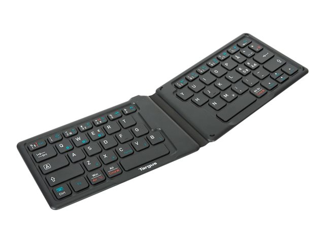 ANTIMICROBIAL ULTRA-COMPACT FOLDING ERGONOMIC BLUETOOTH(R) KEYBOARD (NO)
