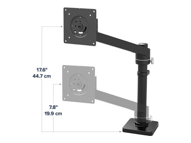 Ergotron NX - Mounting kit (articulating arm, arm assembly, attachment hardware, base, pole, pivot) - for Monitor - matte black - screen size: up to 34\" - desk-mountable