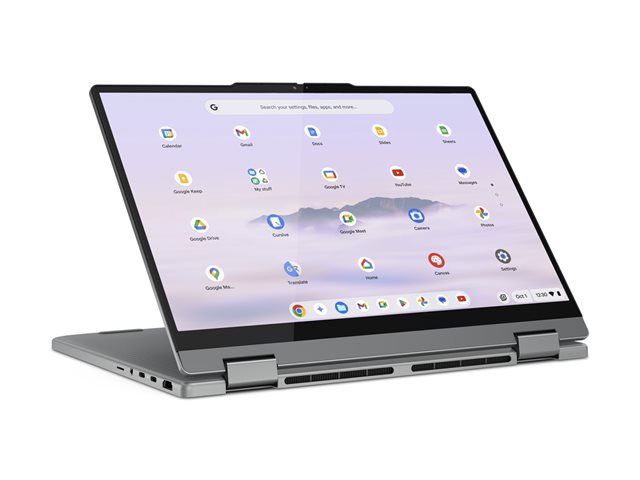 Lenovo Chrome Plus 2in1 Intel, Intel® Core™ 5 120U (E-cores up to 3.80GHz, 12MB), 14\" WUXGA Touch, Chrome OS, 8.0GB, 1x128GB UFS, Intel® Graphics, BT 5.3,Wi-Fi 6E 2x2 AX, 5MP, 3 Cell Li-Pol 50Wh, 65W, 1CourierCarryin, Backlit, Grey-English (Euro)