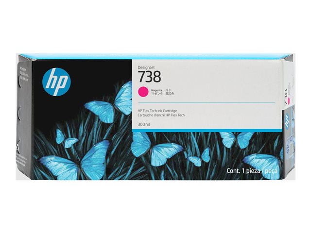 HP 738 - 300 ml - magenta - original - DesignJet - ink cartridge - for DesignJet T950