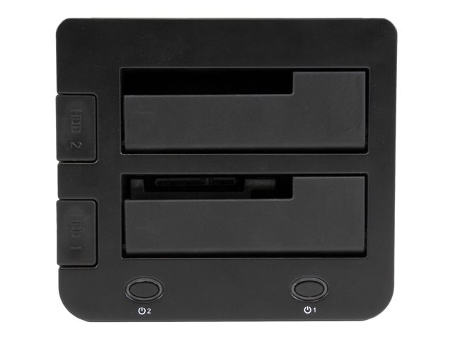 StarTech.com Dual-Bay USB 3.0 to SATA and IDE Hard Drive Docking Station, USB Hard Drive Dock, External 2.53.5 SATA III and IDE (40 pin) SSDHDD Docking Station, Hot-Swap Hard Drive Bays - Top-Loading - Storage controller - 2.5\", 3.5\" - ATA / SATA 6Gb/s - USB 3.0 - black - for P/N: SVA12M5NA
