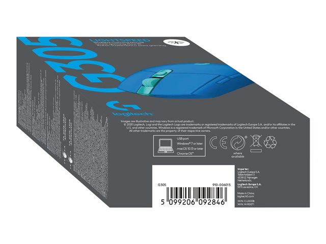 G305 LIGHTSPEED Wireless Gaming Mouse -BLUE - EWR2