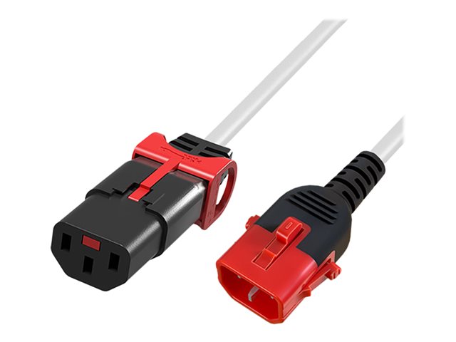 POWERCORD C13SL+-C14L WH 0.50M. 1 stk