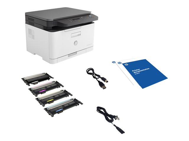 HP Color Laser MFP 178nw - Multifunction printer - colour - laser - A4 (210 x 297 mm) (original) - A4/Letter (media) - up to 18 ppm (copying) - up to 18 ppm (printing) - 150 sheets - USB 2.0, LAN, Wi-Fi(n)