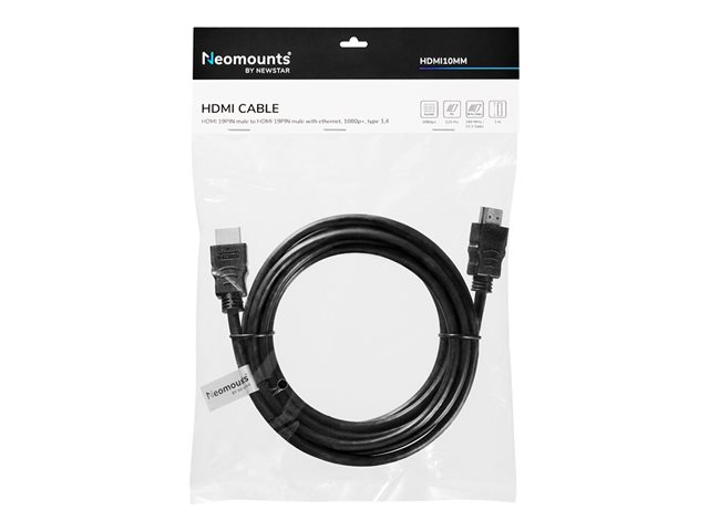 Neomounts - HDMI cable - HDMI male to HDMI male - 3 m - black