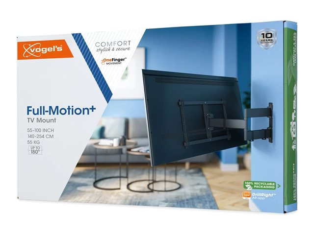 Vogel's Comfort Full-Motion+ TVM 3845 - Mounting kit (wall mount) - full-motion - for LCD display - black - screen size: 55\"-100\"