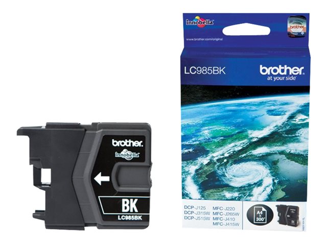 Brother LC985BK - Black - original - ink cartridge - for Brother DCP-J125, DCP-J140, DCP-J315, DCP-J515, MFC-J220, MFC-J265, MFC-J410, MFC-J415