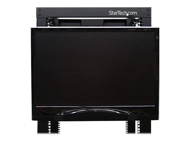 StarTech.com 4U Universal VESA LCD Monitor Mounting Bracket for 19-inch Rack or Cabinet - TAA Compliant - Cold-Pressed Steel Bracket (RKLCDBK) - Mounting kit - for LCD display - solid cold pressed steel - black - screen size: 19\" - for P/N: CABSCRWS1224, RK2433BKM, RK2537BKM, RK3236BKF, RK4236BKB, RK4242BK24, RK4242BK30