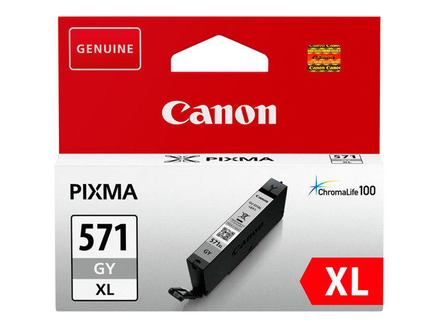 Canon CLI-571GY XL - 11 ml - High Yield - grey - original - ink tank - for PIXMA MG7750, MG7751, MG7752, MG7753, TS8050, TS8051, TS8052, TS8053, TS9050, TS9055