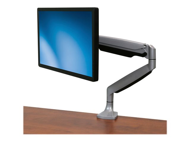 StarTech.com Desk Mount Monitor Arm, Heavy Duty Ergonomic VESA Monitor Arm, Single Display up to 9kg, Full Motion, Height Adjustable, Articulating, Aluminum, C-Clamp/Grommet, Silver - Small Footprint Design - Mounting kit - adjustable arm - for LCD display - heavy duty aluminium - silver - screen size: 12\"-34\" - desk-mountable - for P/N: ACCSMNT, MONPROTECT