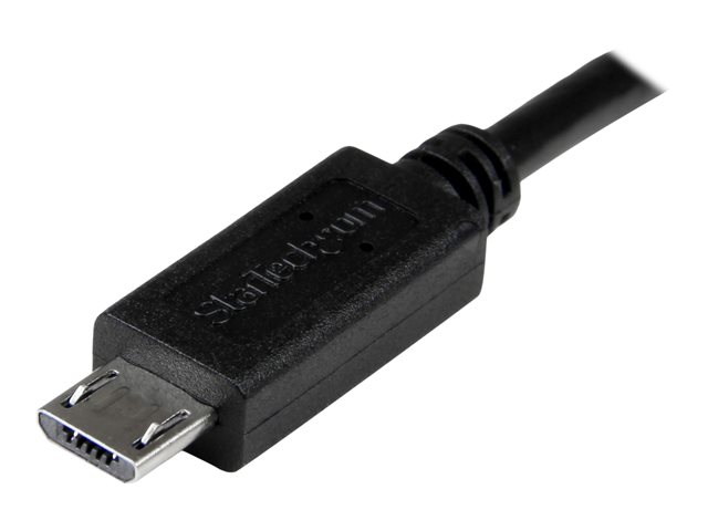 StarTech.com 8in Micro USB to Micro USB Cable - Male to Male - Micro USB OTG Cable for Your Mobile Device (UUUSBOTG8IN) - USB cable - Micro-USB Type B (M) to Micro-USB Type B (M) - USB OTG - 20.32 cm - black