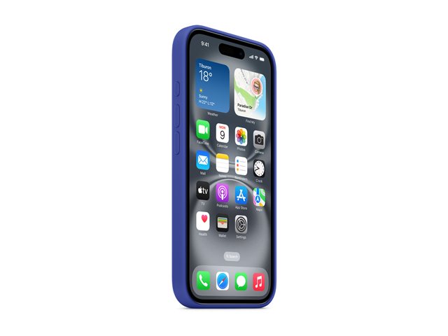 Apple - Back cover for mobile phone - MagSafe compatibility - silicone - ultramarine - for iPhone 16
