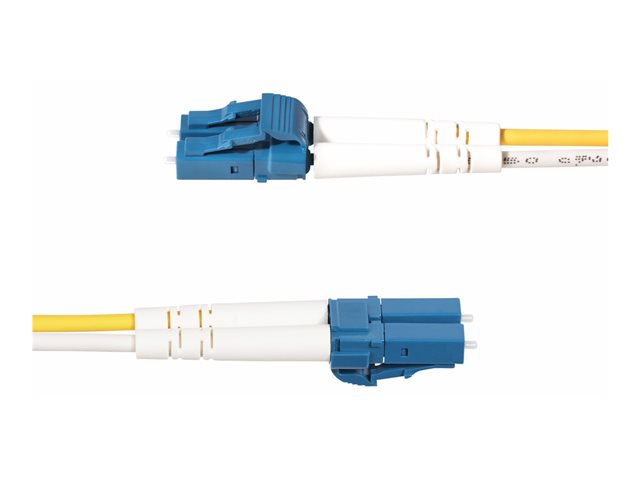 StarTech.com 1m (3ft) LC to SC (UPC) OS2 Single Mode Duplex Fiber Optic Cable, 9/125µm, Laser Optimized, 10G, Bend Insensitive, Low Insertion Loss - LSZH Fiber Patch Cord (SMLCSC-OS2-1M) - Patch cable - LC/UPC single-mode (M) to SC/UPC single-mode (M