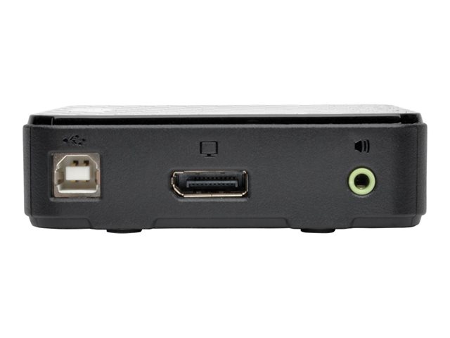 2-Port DisplayPort KVM Switch 4K 60 Hz with Audio Cables and USB Peripheral Sharing