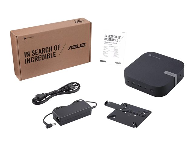 ASUS Chromebox 5 SC002UN - Mini PC 1 x Celeron 7305 - RAM 4 GB - SSD 128 GB - NVMe - UHD Graphics - Gigabit Ethernet, 2.5 Gigabit Ethernet, Bluetooth 5.2, IEEE 802.11ax (Wi-Fi 6E) - Chrome OS - monitor: none - eco black