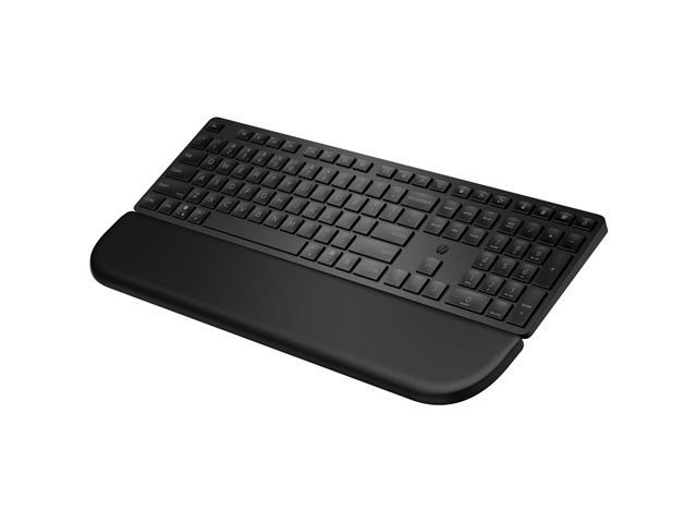 HP 580K - Keyboard - dual mode, 3-zone layout, multi-device, low profile key travel - full size - wireless - Bluetooth, 2.4 GHz - QWERTY - English - black