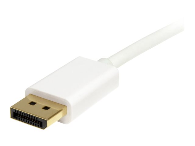 StarTech.com 1m 3 ft White Mini DisplayPort to DisplayPort 1.2 Adapter Cable M/M - DisplayPort 4k with HBR2 support - Mini DP to DP Cable (MDP2DPMM1MW) - DisplayPort cable - Mini DisplayPort (M) to DisplayPort (M) - 1 m - white - for P/N: CDP2MDP, CDP2MDPEC, CDP2MDPFC, CDPVDHDMDP2G, CDPVDHDMDPRG, CDPVDHDMDPSG, CDPVDHMDPDP