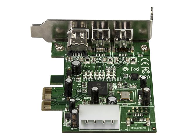 StarTech.com 3 Port 2b 1a Low Profile 1394 PCI Express FireWire Card Adapter - FireWire adapter - PCIe low profile - FireWire 800 - 2 ports + 1 x FireWire
