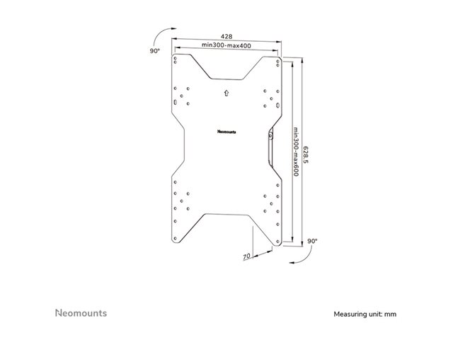 Neomounts TV wall mount 55-75i - rotatable