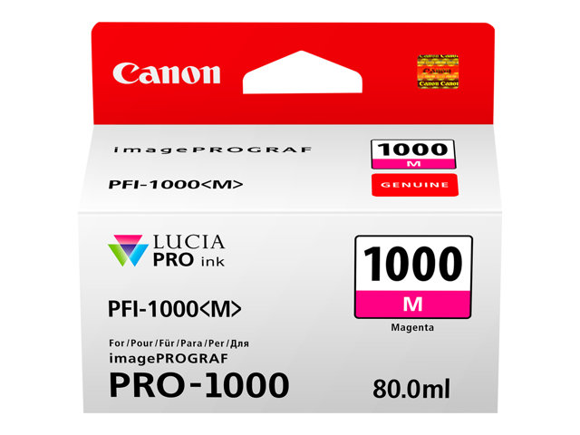 Canon PFI-1000 M - 80 ml - magenta - original - ink tank - for imagePROGRAF PRO-1000