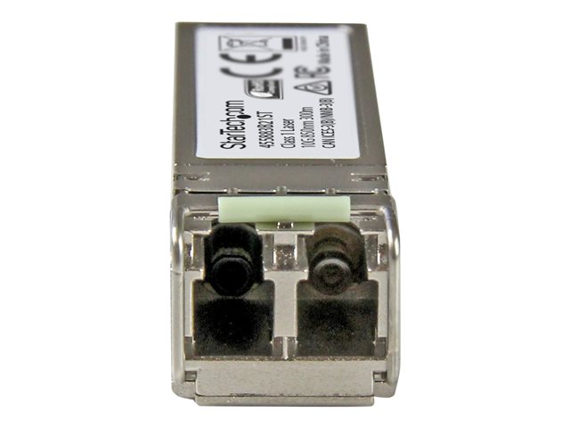 StarTech.com HPE 455883-B21 Compatible SFP+ Module, 10GBASE-SR, 10GbE Multi Mode (MMF) Fiber Optic Transceiver, LC 300m, 850nm, DDM, HPE 6120XG, 6120G, Flex Fabric, Mini GBIC Transceiver - Lifetime Warranty (455883B21ST) - SFP+ transceiver module (equivalent to: HP 455883-B21) - 10GbE - 10GBase-SR - LC multi-mode - up to 300 m