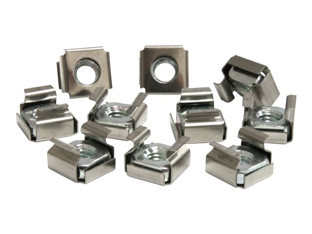 StarTech.com 50 Pkg M6 Cage Nuts for Server Rack Cabinet - Rack nuts (pack of 50) - CABCAGENUTS6 - Rack nuts (pack of 50) - for P/N: RACK-21U-20-WALL-OA, RACK-24U-20-WALL-OA, RK12OD2, SHELF-2U-20-CENTER-V